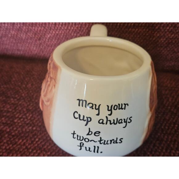 Vintage Ceramic Alaska Novelty Souvenir Funny Coffee Mug, Two Turds Full - Picture 8 of 9